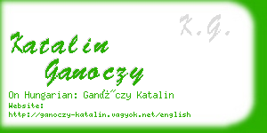 katalin ganoczy business card